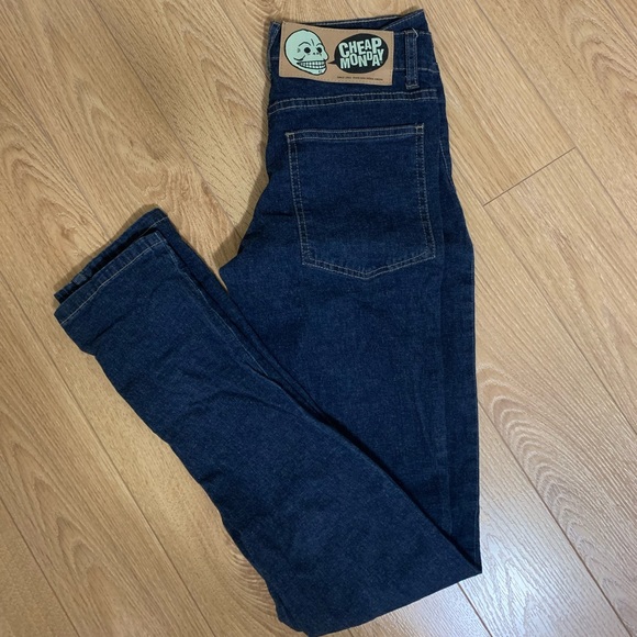 Cheap Monday Dark Wash Skinny Jeans - Picture 2 of 4